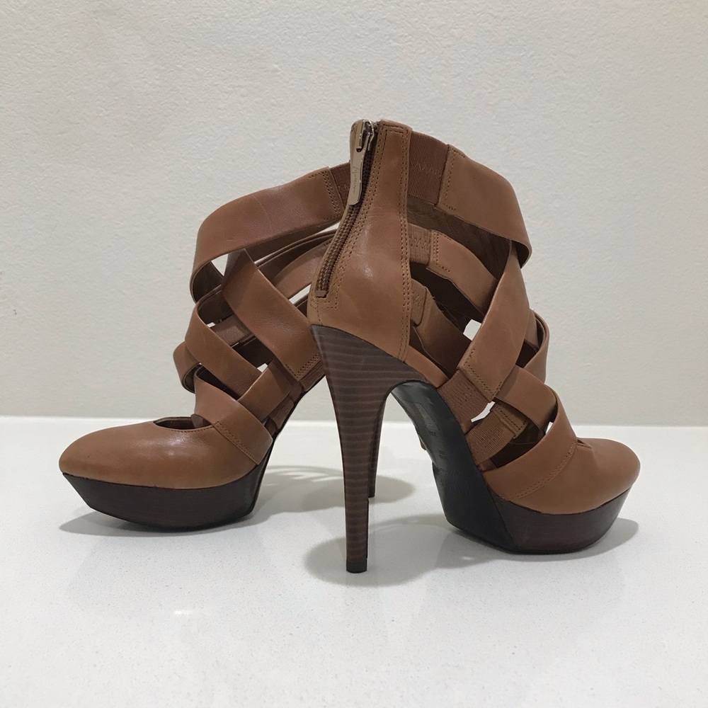 GUESS by Marciano Leather Criss Cross Heels 7